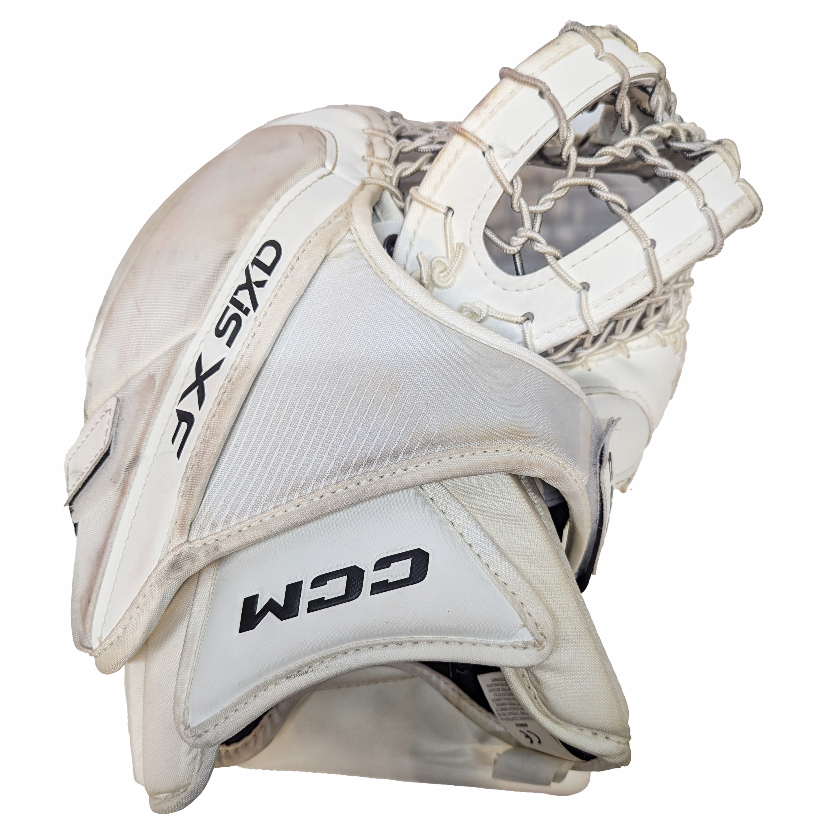 CCM Axis XF - Gant de gardien de but Pro Stock d'occasion (blanc)